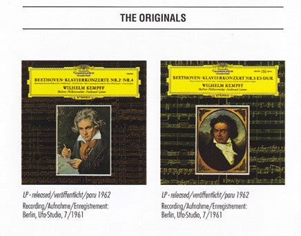 Beethoven* - Wilhelm Kempff / Berliner Philharmoniker / Ferdinand Leitner : Klavierkonzerte Nos. 4 & 5 = Piano Concertos = Concertos Pour Piano (CD, Comp, RM)