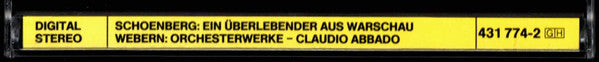 Schoenberg*, Webern* - Wiener Philharmoniker, Claudio Abbado : Ein Überlebender Aus Warschau = A Survivor From Warsaw = Un Survivant De Varsovie - Orchesterwerke = Orchestral Works (CD, Album)
