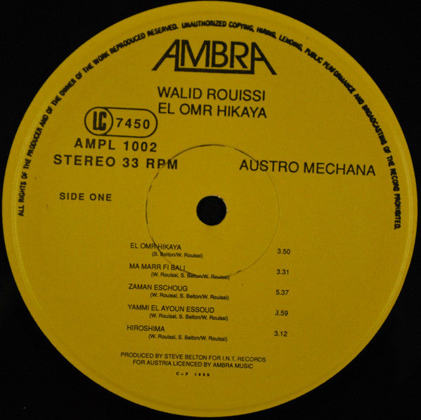 Walid Rouissi : El Omr Hikaya (LP, Album)