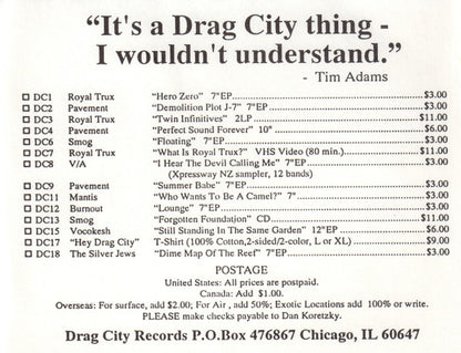 Royal Trux : Red Tiger (7", Single)