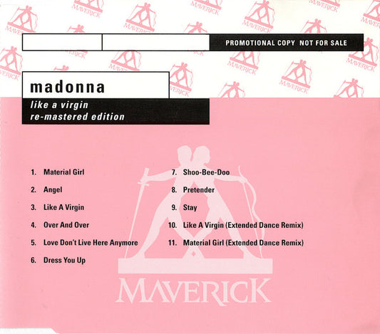 Madonna : Like A Virgin Re-Mastered Edition (CD, Album, Promo, RE, RM)