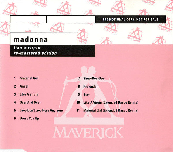 Madonna : Like A Virgin Re-Mastered Edition (CD, Album, Promo, RE, RM)