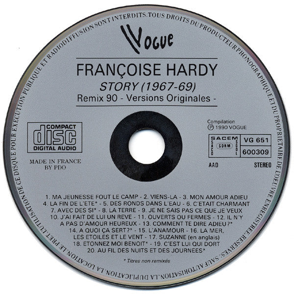Françoise Hardy : Story 1967-69 Remix 90 Versions Originales (CD, Comp)
