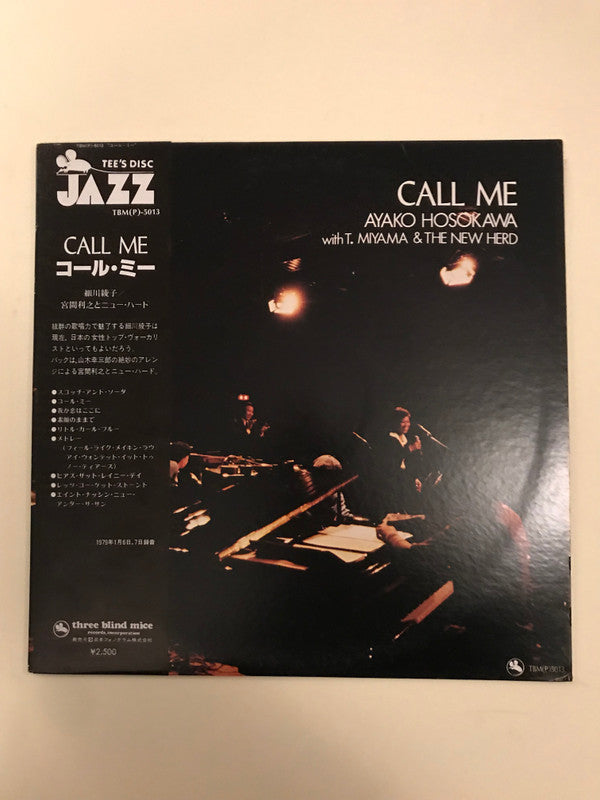 Ayako Hosokawa With Toshiyuki Miyama & The New Herd : Call Me (LP, Album)