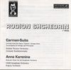 Rodion Shchedrin* : Bolshoi Theatre Orchestra, Gennady Rozhdestvensky*, USSR Symphony Orchestra* - Evgeny Svetlanov* : Carmen-Suite / Anna Karenina (CD, Comp, RM)