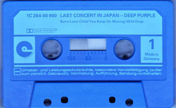 Deep Purple : Last Concert In Japan (Cass, Album)