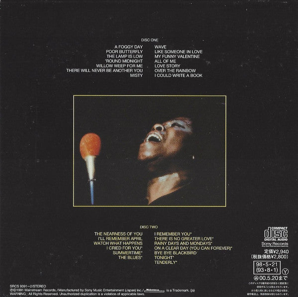 Sarah Vaughan : "Live" In Japan (2xCD, RE, RM, Pap)