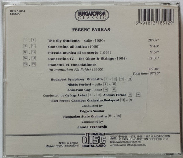 Farkas Ferenc : Farkas Ferenc (CD, Comp)