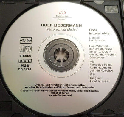 Rolf Liebermann : Freispruch Für Medea (CD)
