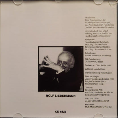 Rolf Liebermann : Freispruch Für Medea (CD)