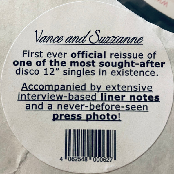 Vance And Suzzanne : I Can't Get Along Without You (12", RE)