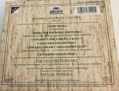 Georg Friedrich Händel, The English Concert, Trevor Pinnock : Orchestral Works (6xCD, Comp + Box, RE, Sli)