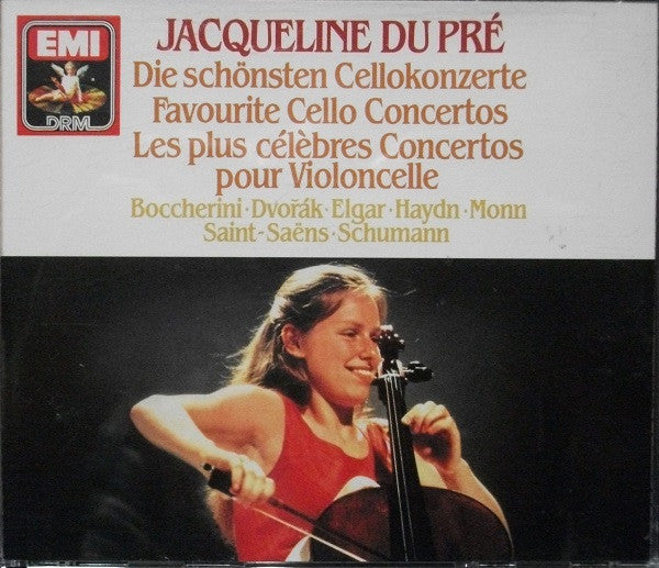 Jacqueline Du Pré | Boccherini* · Dvořák* · Elgar* · Haydn* · Monn* · Saint-Saëns* · Schumann* : Die Schönsten Cellokonzerte = Favourite Cello Concertos = Les Plus Célèbres Concertos Pour Violoncelle (3xCD, Comp, RM, Son)