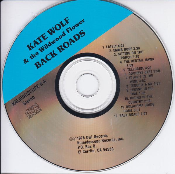 Kate Wolf & The Wildwood Flower : Back Roads (CD, Album)