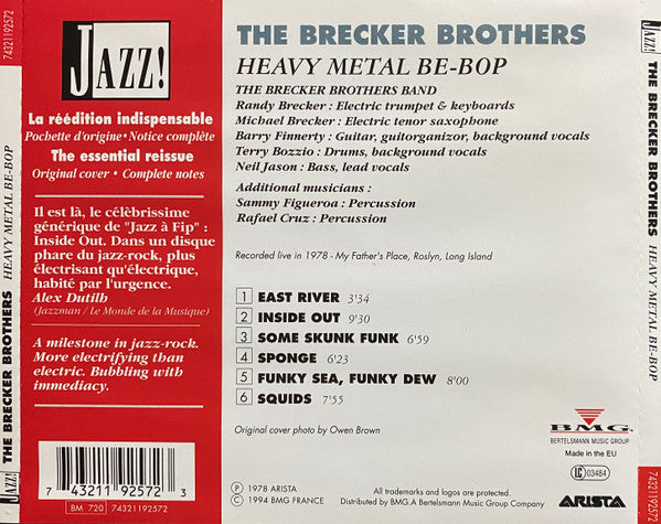 The Brecker Brothers : Heavy Metal Be-Bop (CD, Album, RE)