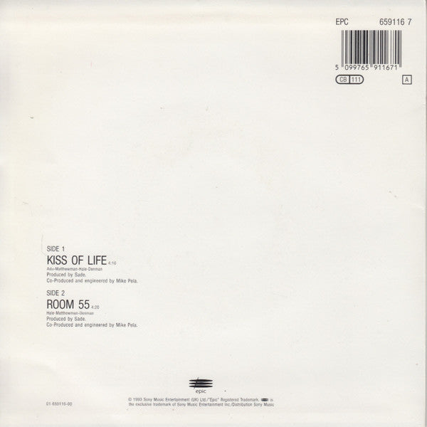 Sade : Kiss Of Life (7", Single, Sma)
