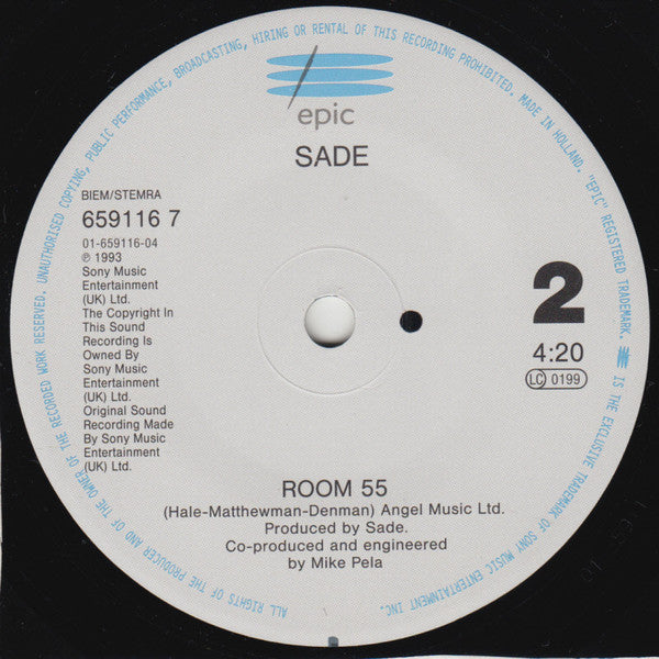 Sade : Kiss Of Life (7", Single, Sma)