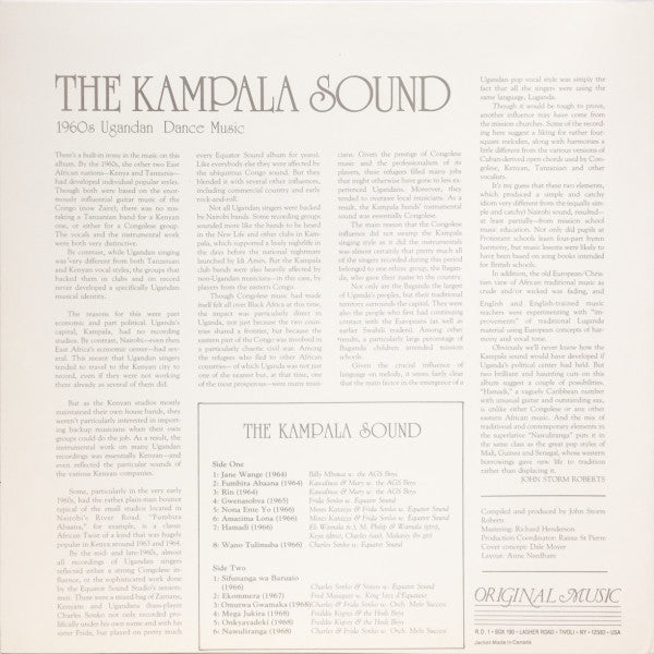 Various : The Kampala Sound - 1960's Ugandan Dance Music (LP, Comp)