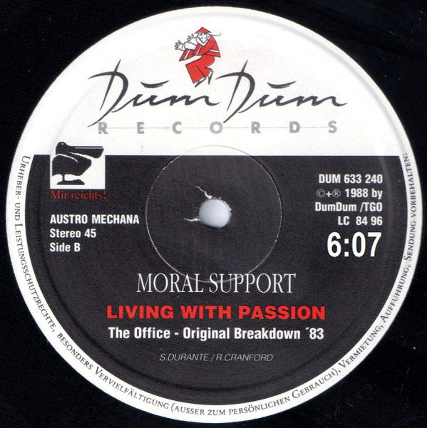 Moral Support : Living With Passion (12")