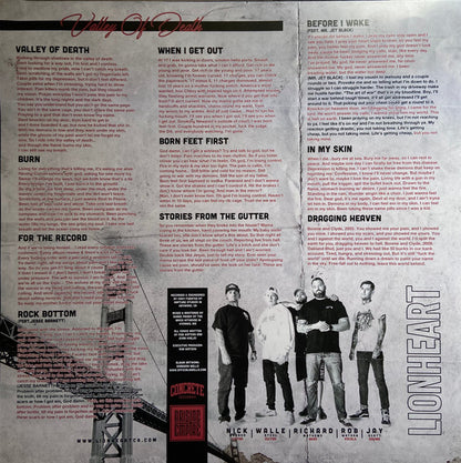 Lionheart (10) : Valley Of Death (LP, Album, Whi)