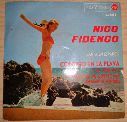 Nico Fidenco : Canta en español- Contigo en la playa (7", EP)