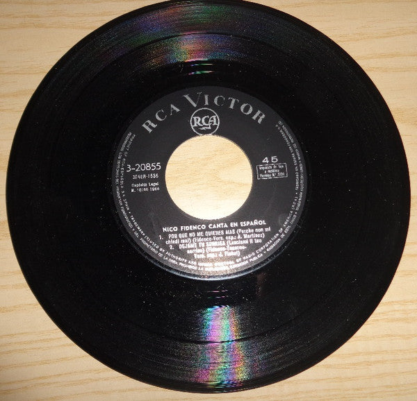 Nico Fidenco : Canta en español- Contigo en la playa (7", EP)