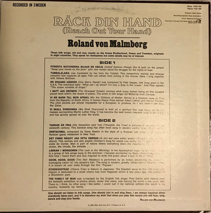 Roland Von Malmborg : Räck Din Hand (Reach Out Your Hand) (LP, Album, Mono, RP)