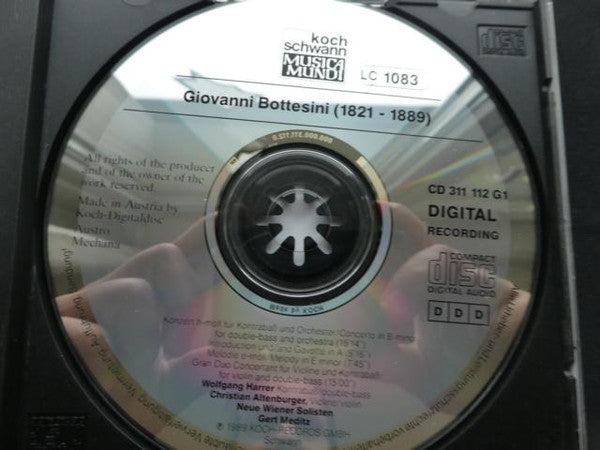 Giovanni Bottesini - Wolfgang Harrer (2), Christian Altenburger, Neue Wiener Solisten, Gerd Meditz : Der Kontrabaß = The Double Bass = La Contrebasse (CD)