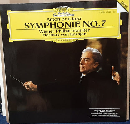 Anton Bruckner, Herbert Von Karajan, Wiener Philharmoniker : Symphonie No. 7 (LP)