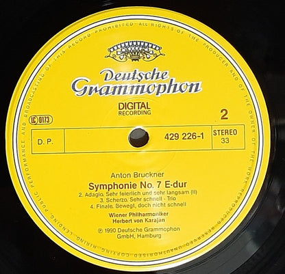 Anton Bruckner, Herbert Von Karajan, Wiener Philharmoniker : Symphonie No. 7 (LP)