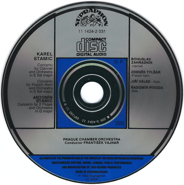 Carl Stamitz, Anton Stamitz, Prague Chamber Orchestra, František Vajnar : Stamic Family Concertos (CD, Album)