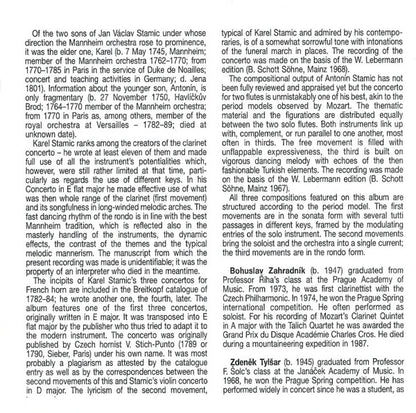 Carl Stamitz, Anton Stamitz, Prague Chamber Orchestra, František Vajnar : Stamic Family Concertos (CD, Album)