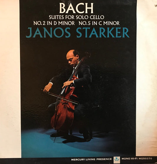 Bach*, Janos Starker : Suites For Solo Cello No.2 In D Minor No.5 In C Minor (LP, Mono)