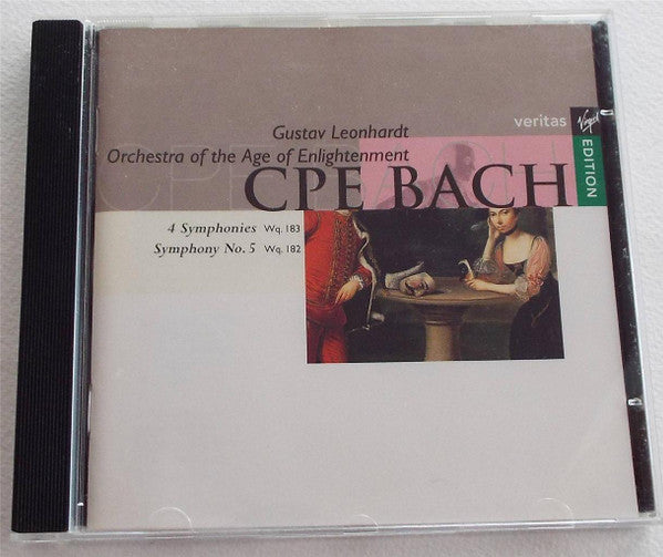 CPE Bach* - Gustav Leonhardt, Orchestra Of The Age Of Enlightenment : 4 Symphonies Wq.183 / Symphony No. 5 Wq.182 (CD, RE)
