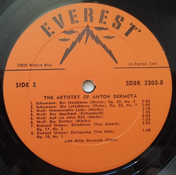 Anton Dermota : The Artistry of Anton Dermota (LP, Comp)