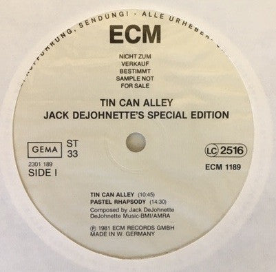 Jack DeJohnette's Special Edition : Tin Can Alley (LP, Album, Promo)