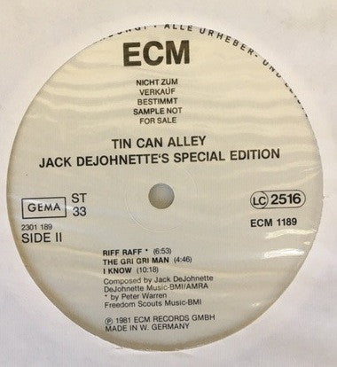 Jack DeJohnette's Special Edition : Tin Can Alley (LP, Album, Promo)
