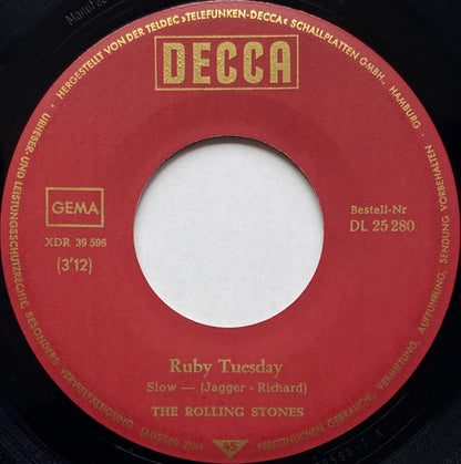 The Rolling Stones : Let's Spend The Night Together / Ruby Tuesday (7", Single)