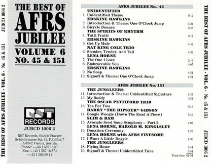 Various : The Best Of AFRS Jubilee Volume 6 No. 45 & 151 (CD, Comp, Mono)