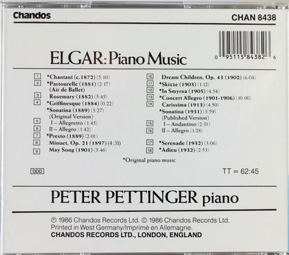 Sir Edward Elgar - Peter Pettinger : Piano Music (CD, Album)