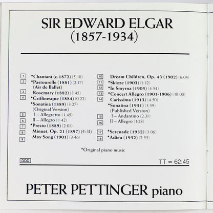 Sir Edward Elgar - Peter Pettinger : Piano Music (CD, Album)