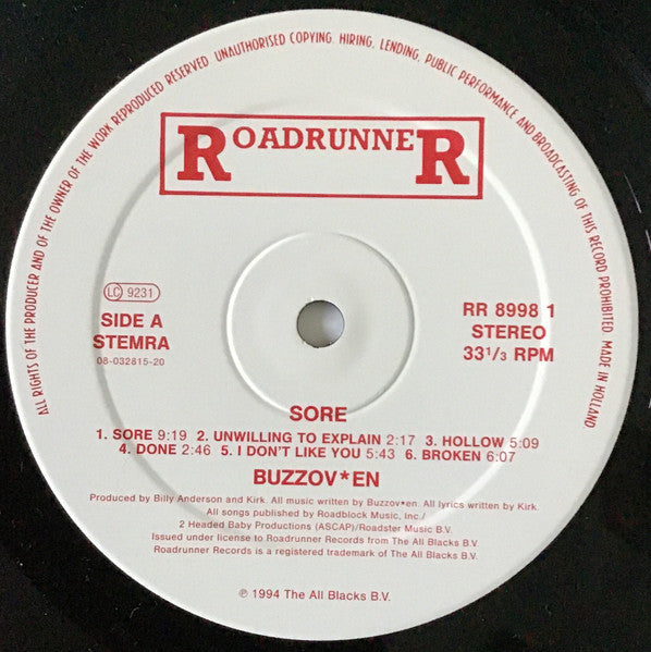 Buzzov•en : Sore (LP, Album)