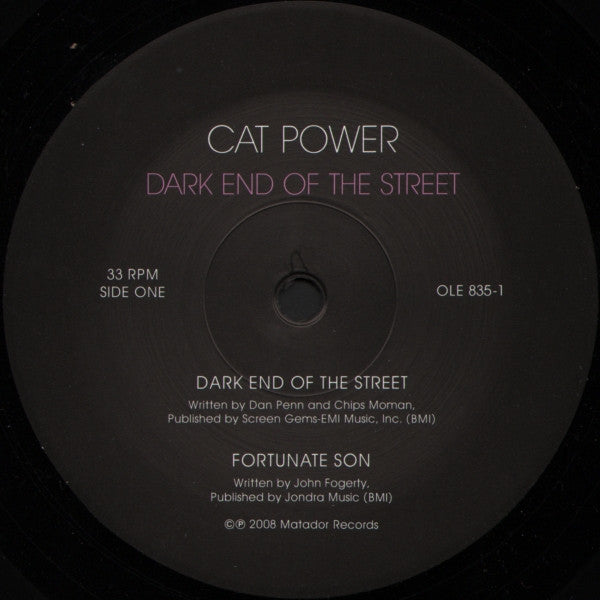 Cat Power : Dark End Of The Street (2x10", EP)