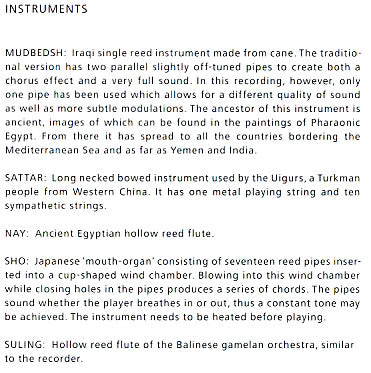 Stephan Micus : On The Wing (CD, Album)