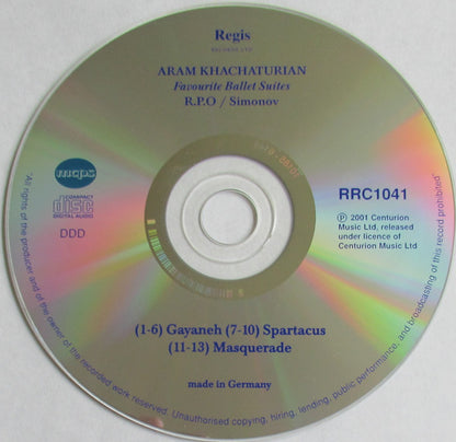 Aram Khatchaturian, Yuri Simonov, Royal Philharmonic Orchestra : Famous Ballet Suites - Spartacus, Gayaneh  (CD)