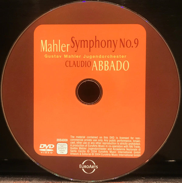 Mahler*, Gustav Mahler Jugendorchester, Claudio Abbado : Symphony No. 9 (DVD-V, PAL)