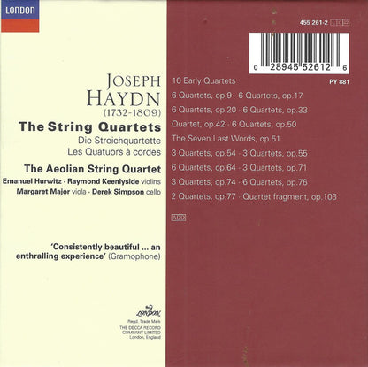 Joseph Haydn - Aeolian String Quartet : The String Quartets (Box, Comp + 22xCD, RE, RM)