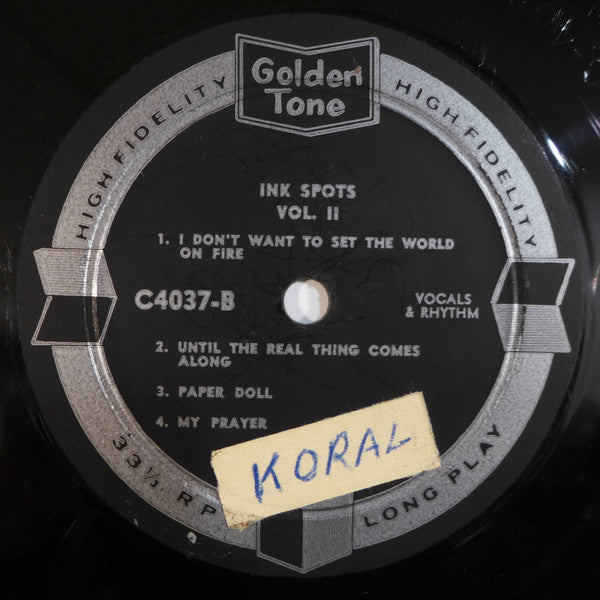 The Ink Spots (2) : Ink Spots Vol. 2 (LP, Album, Mono, RE)