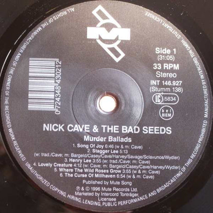 Nick Cave & The Bad Seeds : Murder Ballads (LP, Album)