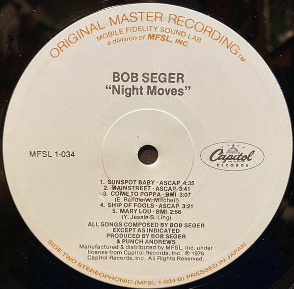 Bob Seger And The Silver Bullet Band : Night Moves (LP, Album, Ltd, RE, RM)